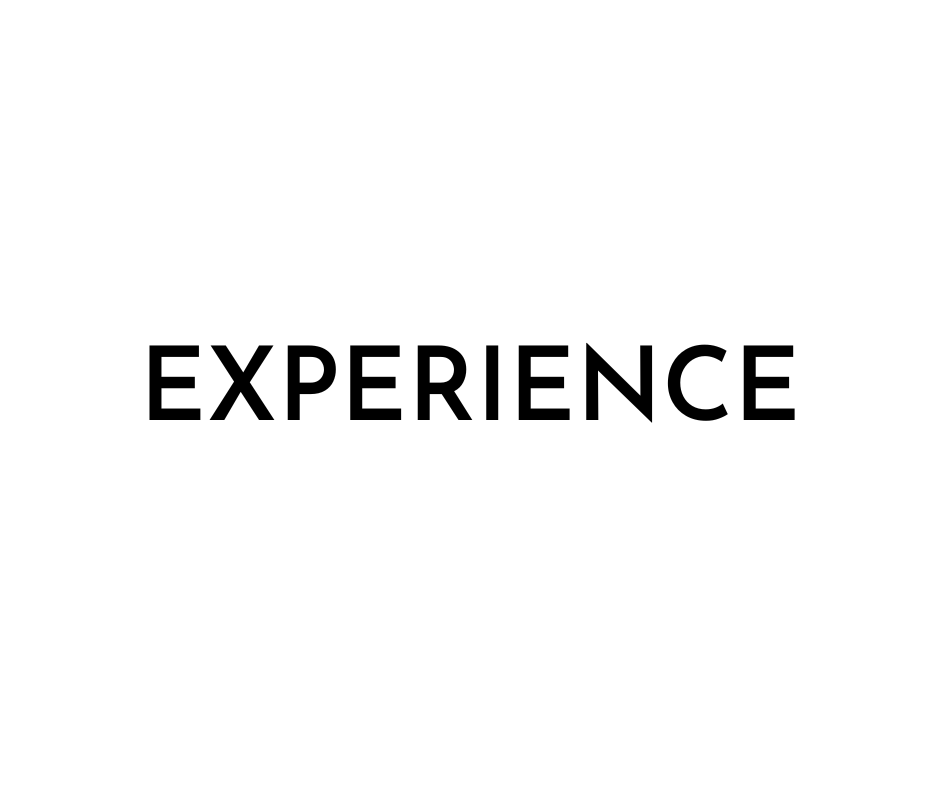 experience text graphic
