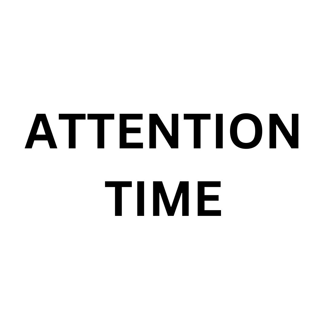 attention time text graphic