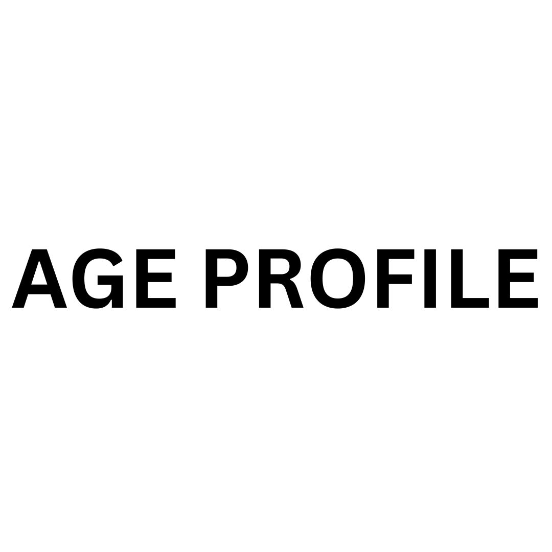age profile text graphic